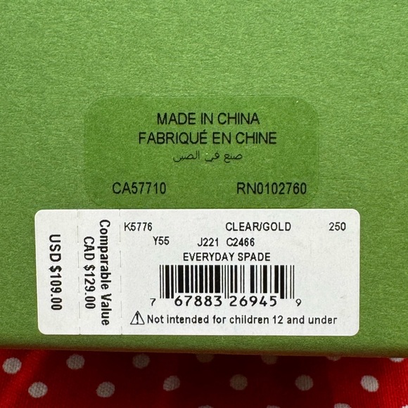 2035-AOHP Kate Spade “Everyday Spade” Cubic Zirconia Stud  & Pendent Set NWT - Picture 7 of 15
